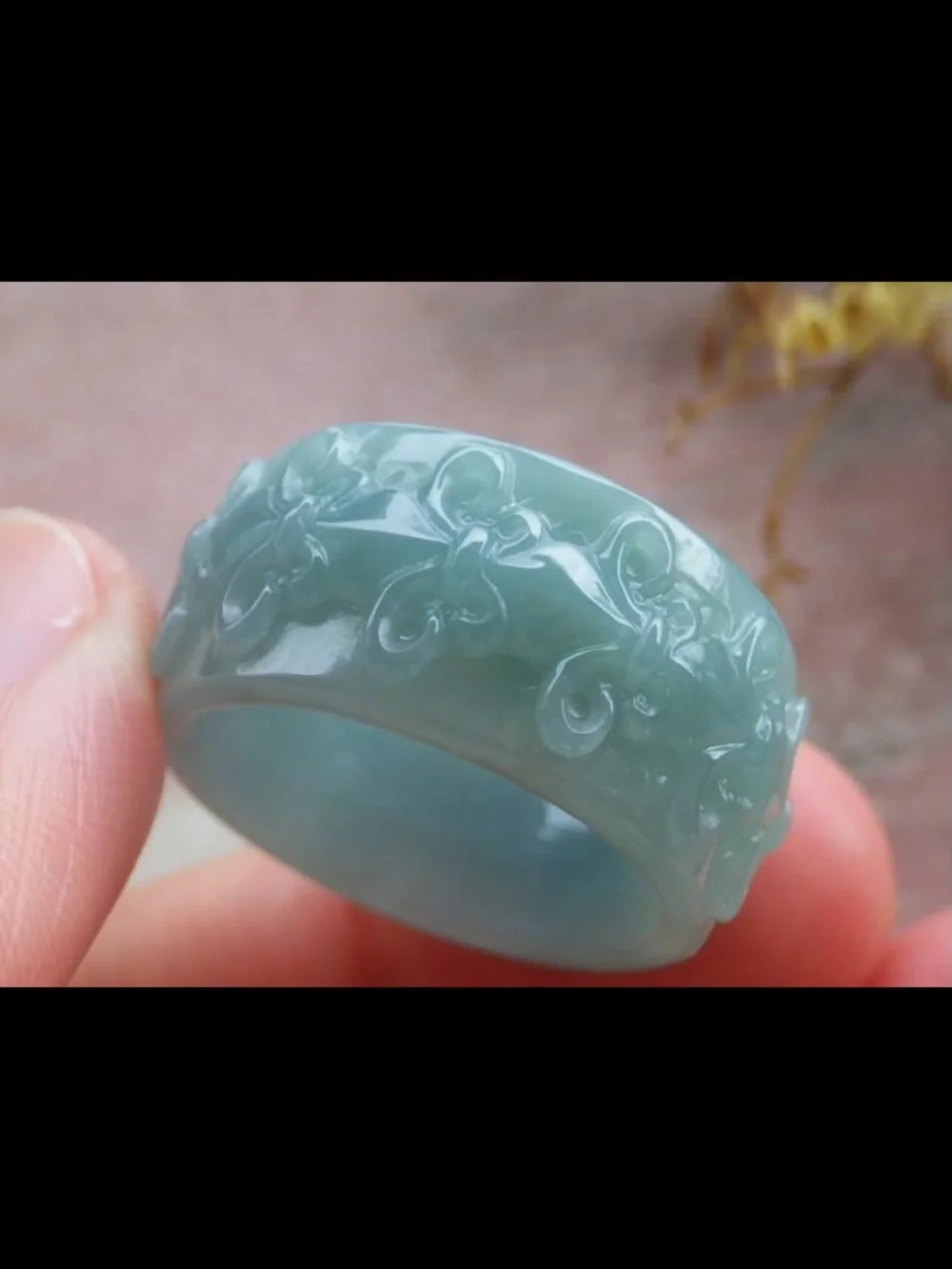 Certificate Jadeite Jewelry Jade luck Green Ring Size8.5